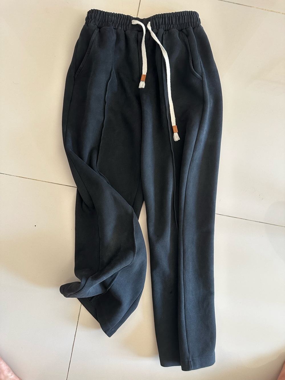 Women's Black Drawstring Joggers with Elastic Waist